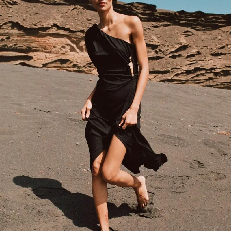 ZARA Short Sleeved Dresses Women's Black-2