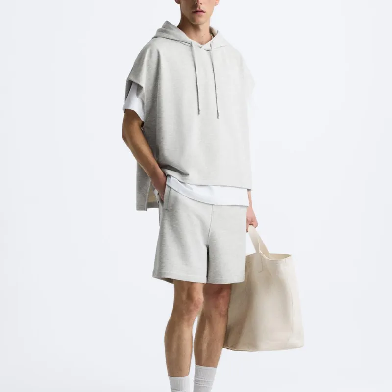 ZARA Sweatshirt Men's Zebra Print Gray-5