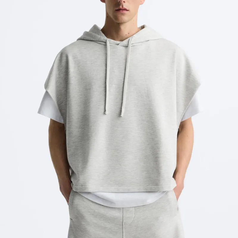 ZARA Sweatshirt Men's Zebra Print Gray-2