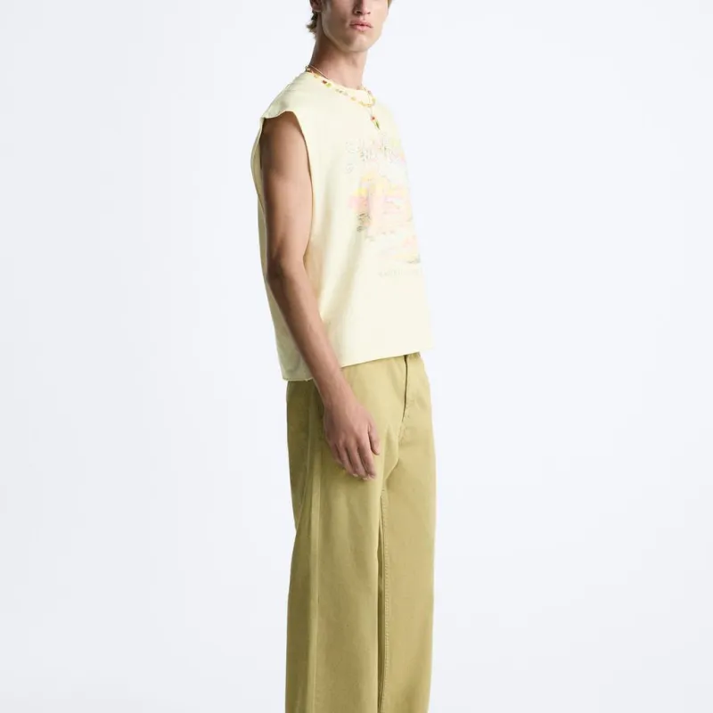 ZARA T Shirt Men's Blue Vanilla-3