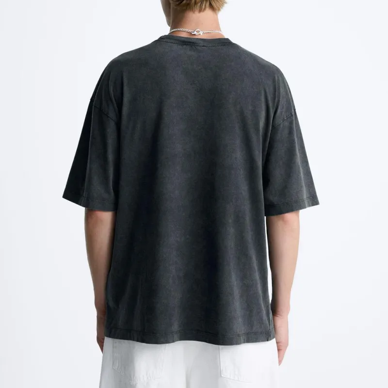 ZARA T Shirt Men's Deep Anthracite-3