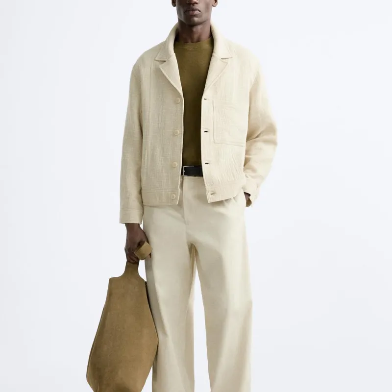 ZARA Jackets Coats Men's Raw White-2