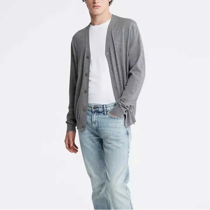 CALVIN KLEIN Sweater Men's Medium Gray-0