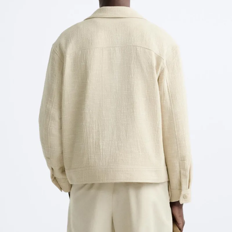 ZARA Jackets Coats Men's Raw White-3