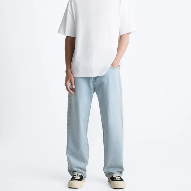 ZARA Jeans Men Light Blue-3