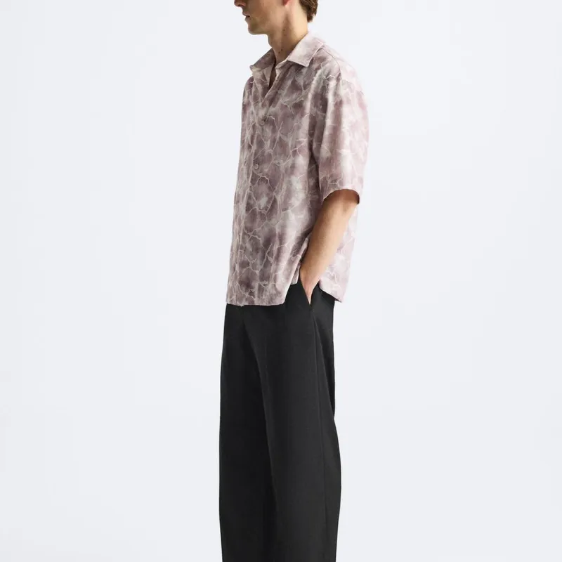 ZARA Shirts Men Dark Purple-4