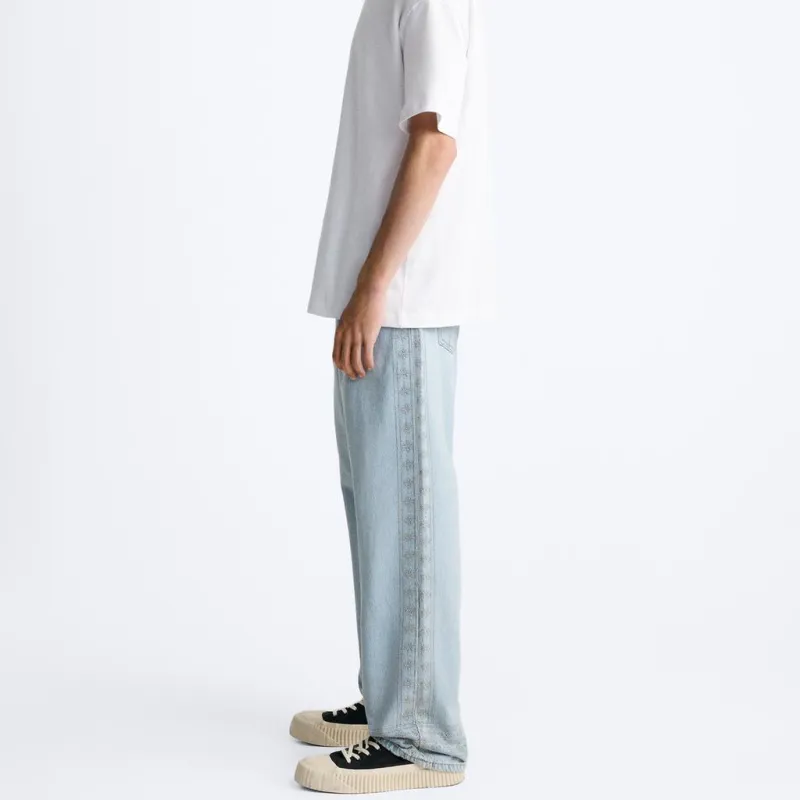 ZARA Jeans Men Light Blue-4