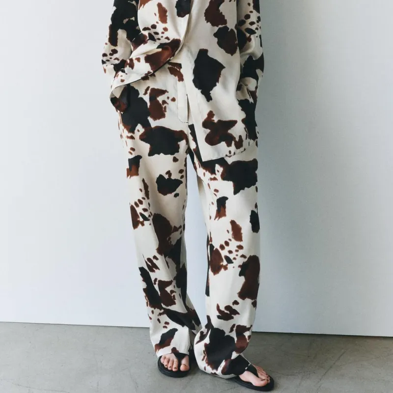 ZARA ZW Series Casual Pants Women's Brown-2