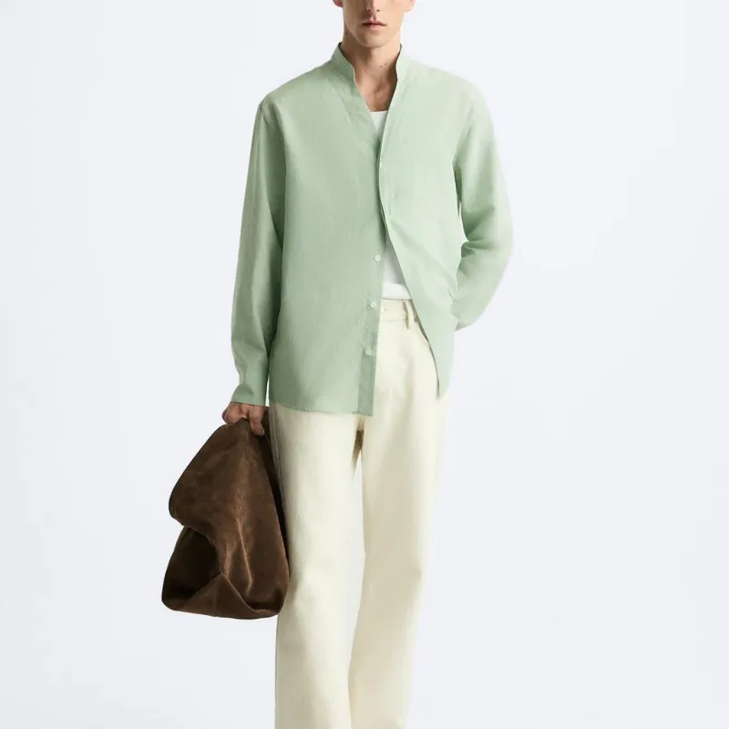 ZARA Shirts Men Lime-2