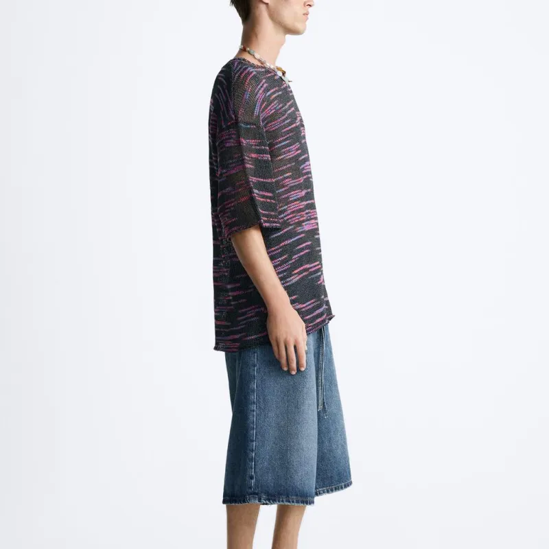 ZARA T-Shirts Men Black-4