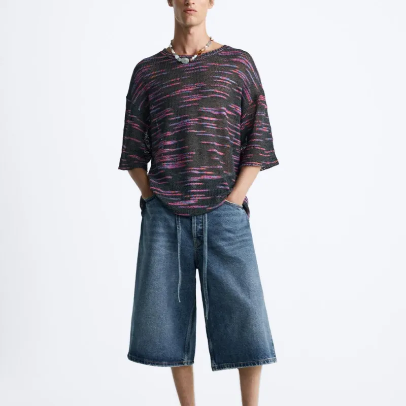 ZARA T-Shirts Men Black-3