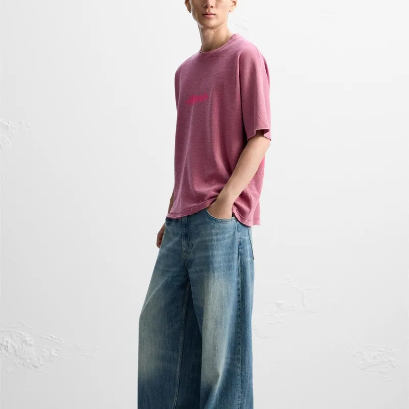 ZARA T-Shirts Men Pink-4