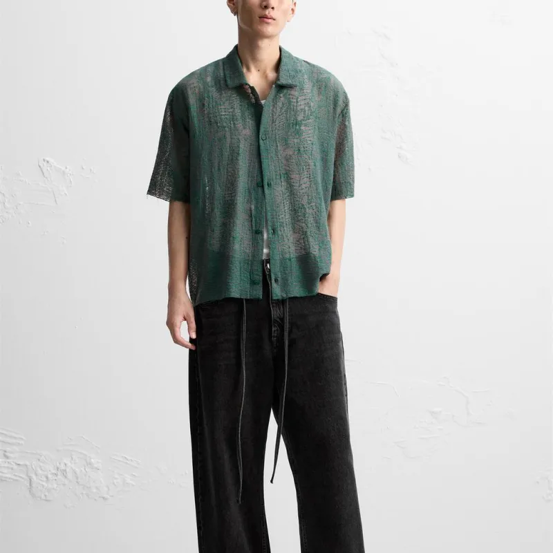 ZARA Shirts Men Green-2
