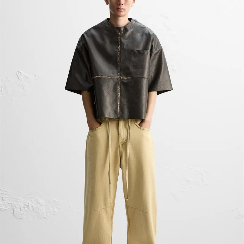 ZARA Shirts Men Brown-4