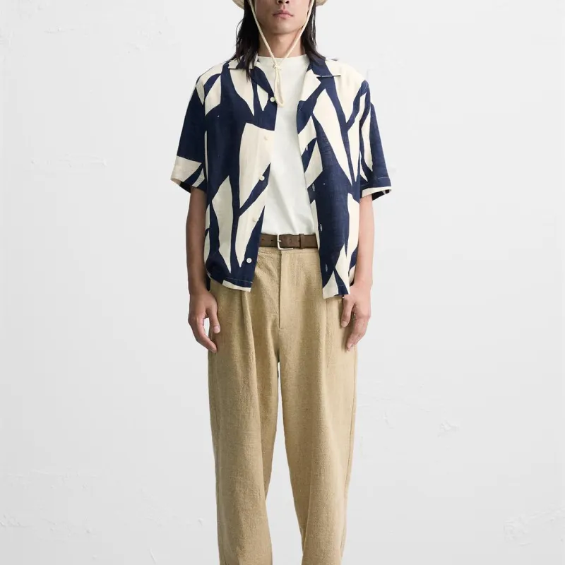 ZARA Shirts Men Sea Blue-2