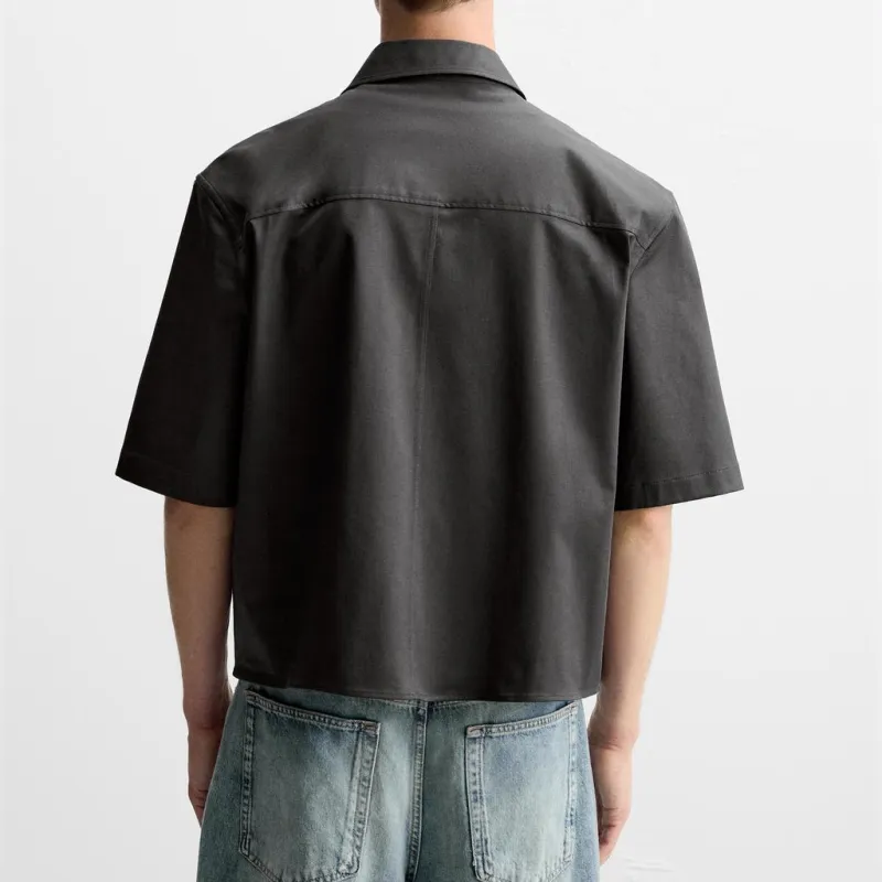ZARA Shirts Men Gray-4