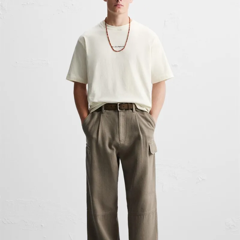ZARA T Shirts Men White-2