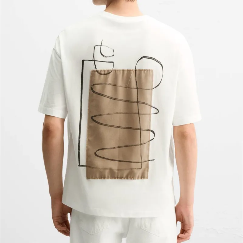 ZARA T Shirts Men Frosted White-3