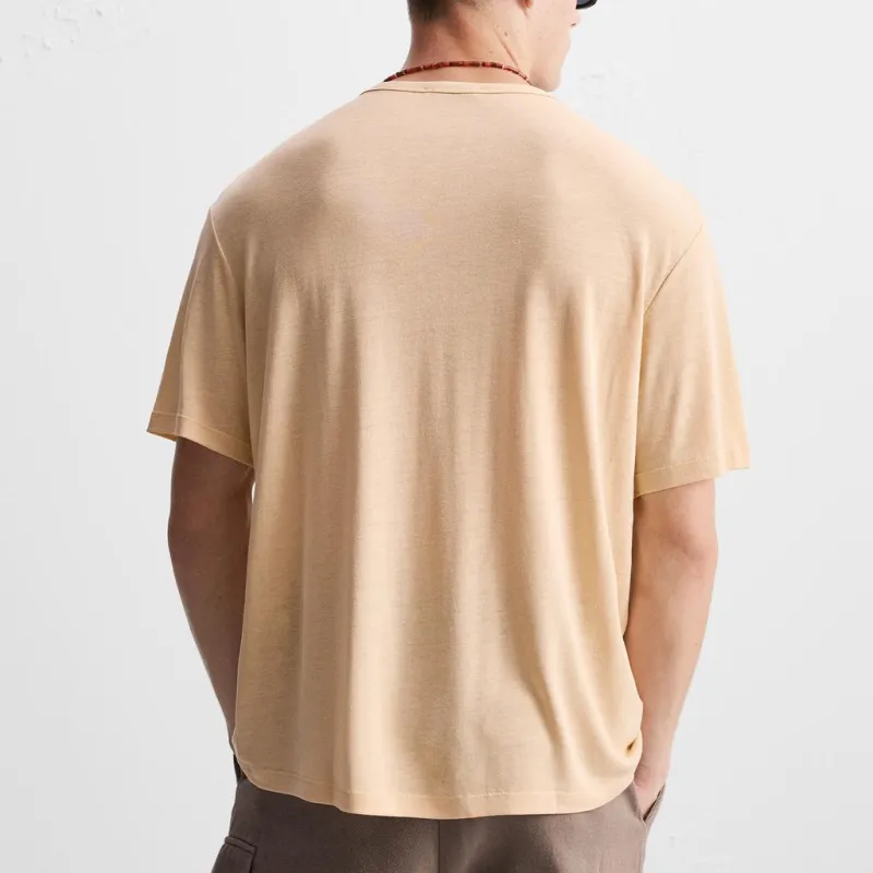 ZARA T Shirts Men Light Pink-3