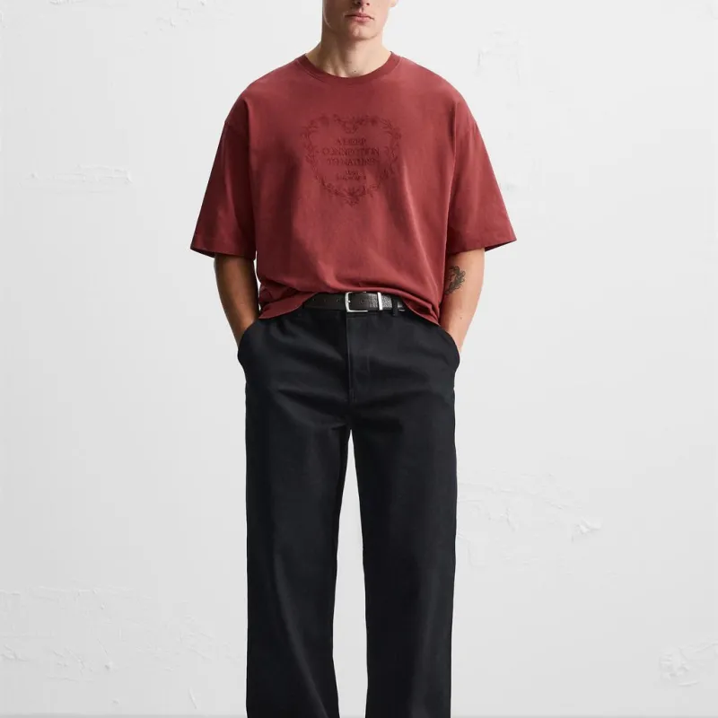 ZARA T Shirts Men Light Red-2