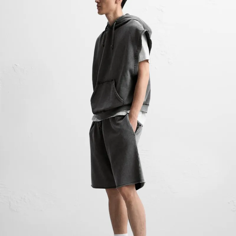 ZARA Sweatshirts Men Coal Gray-4