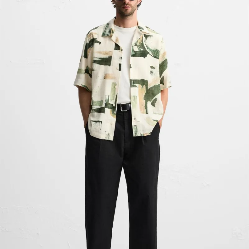 ZARA Shirts Men Green-2