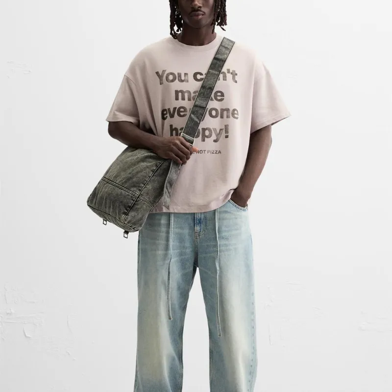 ZARA T Shirts Men Pink-2