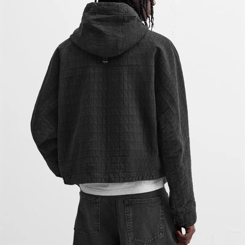 ZARA Denim Jackets Men Black-4