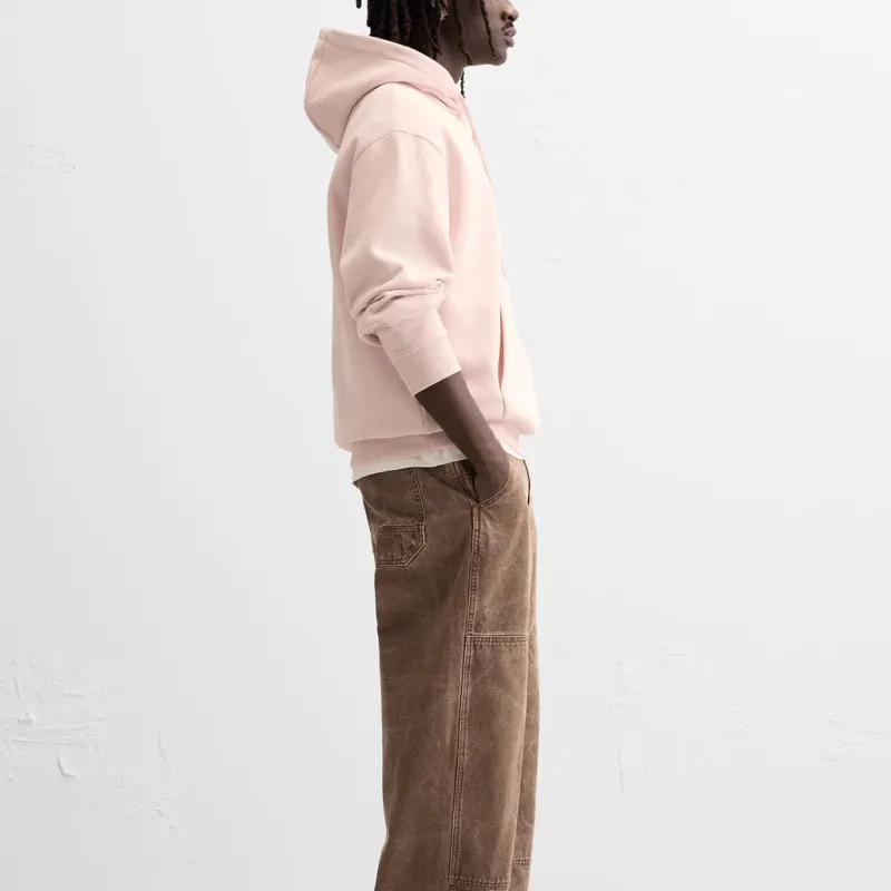ZARA Sweatshirt Men's 1Light Pink Red-4