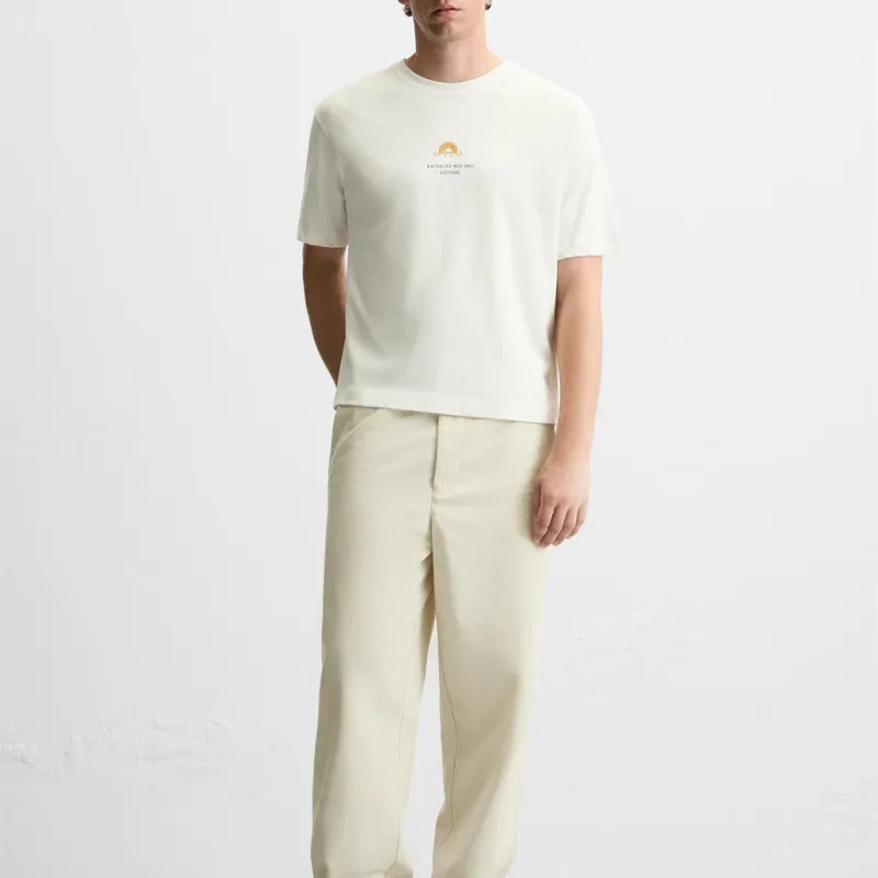 ZARA T Shirt Men's Frosted White-4