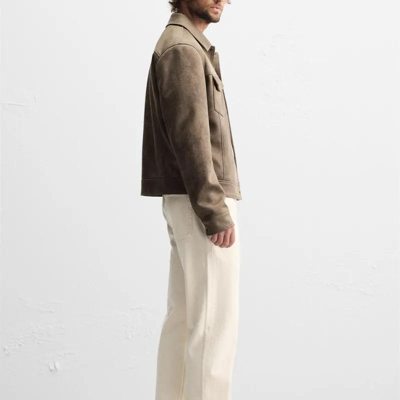 ZARA Jackets Men Brown-2