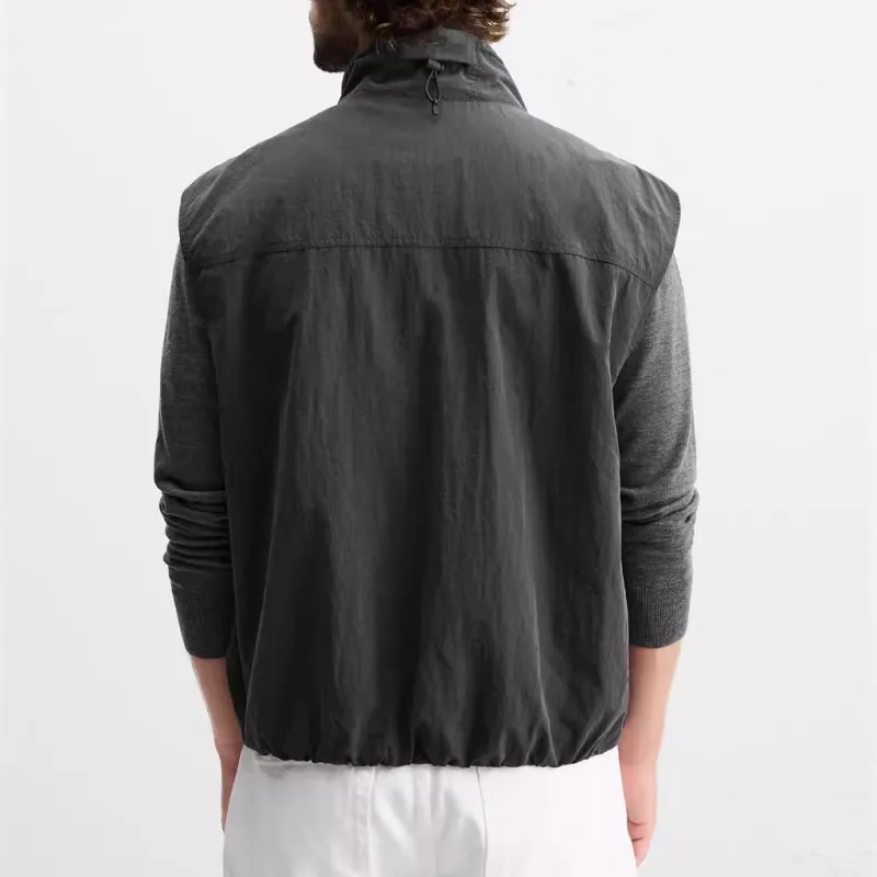ZARA Vests Men Coal Gray-4