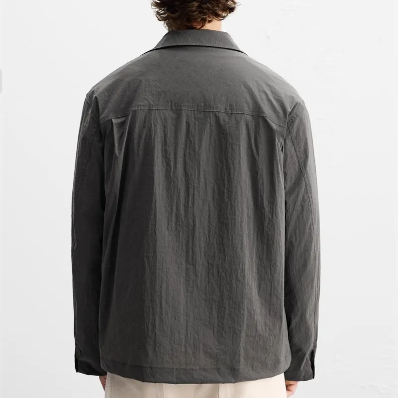 ZARA Jackets Coats Men's Dark Khaki-3