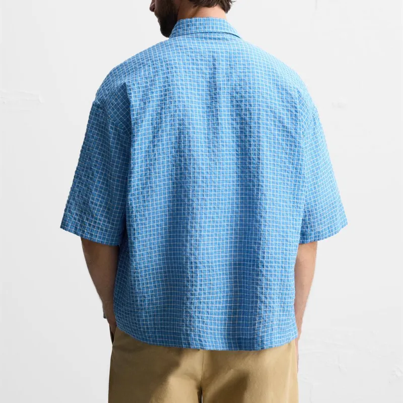 ZARA Shirts Men Dark Blue-3