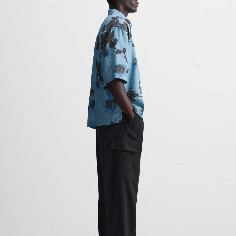ZARA Shirts Men Sky Blue-4