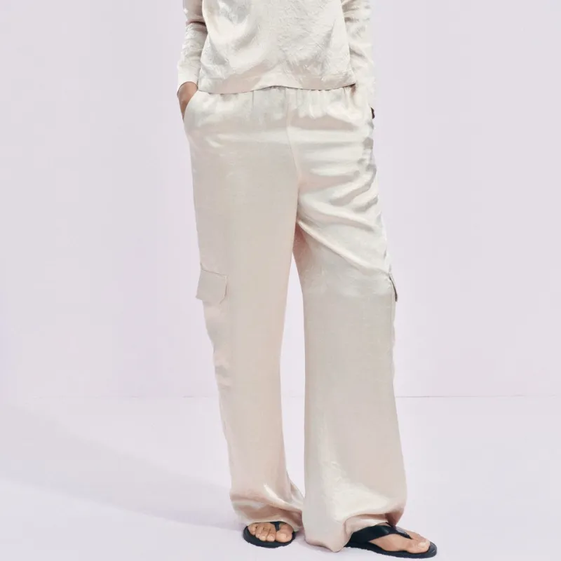ZARA ZW Series Cargo Pants Women's Yellow-2