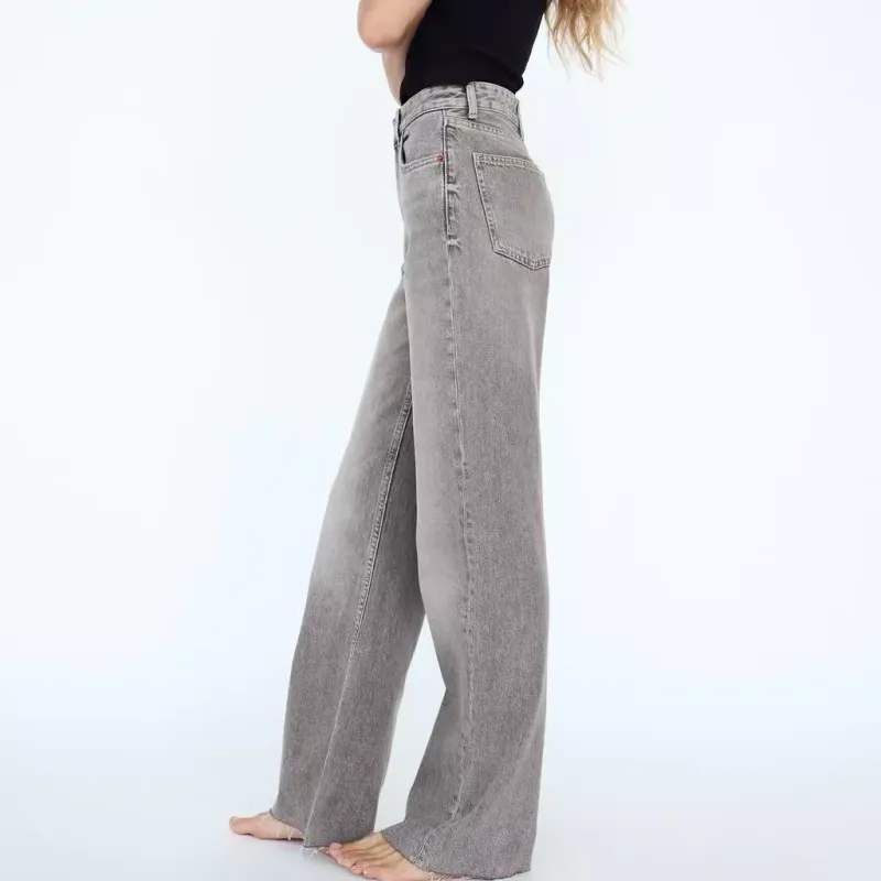 ZARA Trf Jeans Women's Light Gray-4