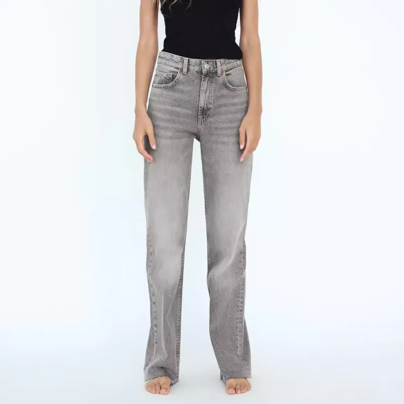 ZARA Trf Jeans Women's Light Gray-2