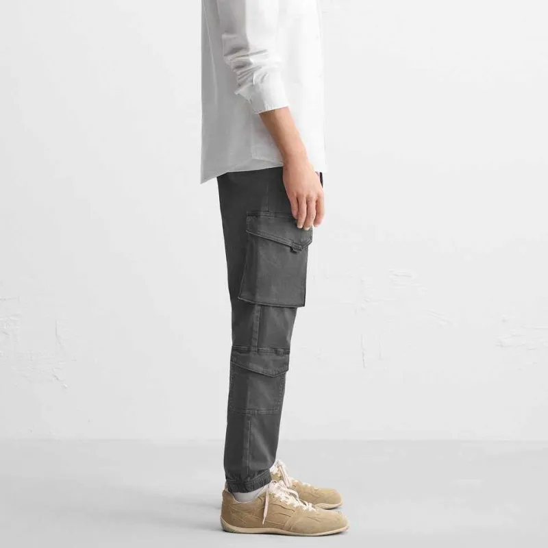 ZARA Cargo Pants Men's Dark Gray-3