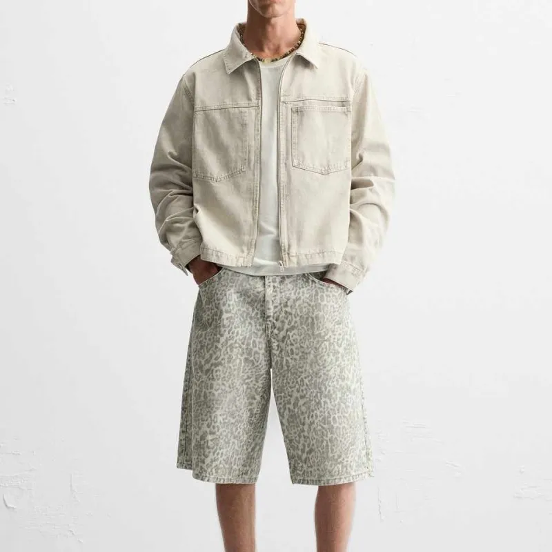 ZARA Denim Jackets Men Beige-2