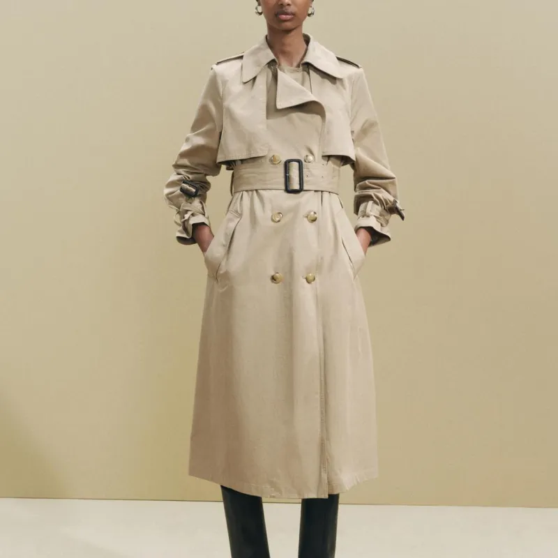 ZARA ZW Series Trench Coat Women's Brown-2