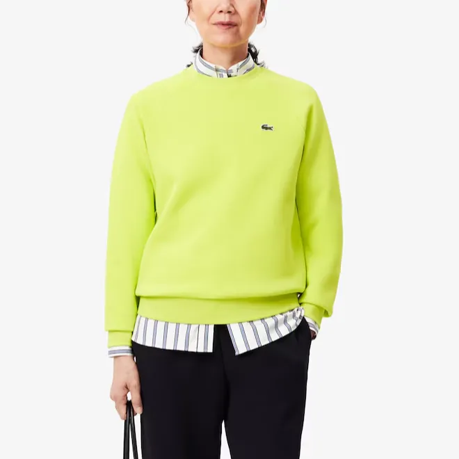 LACOSTE Sweatshirt Women's Yellow Green-1
