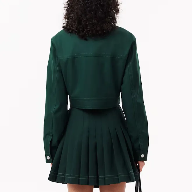LACOSTE Cropped Zip Up Jacket-2