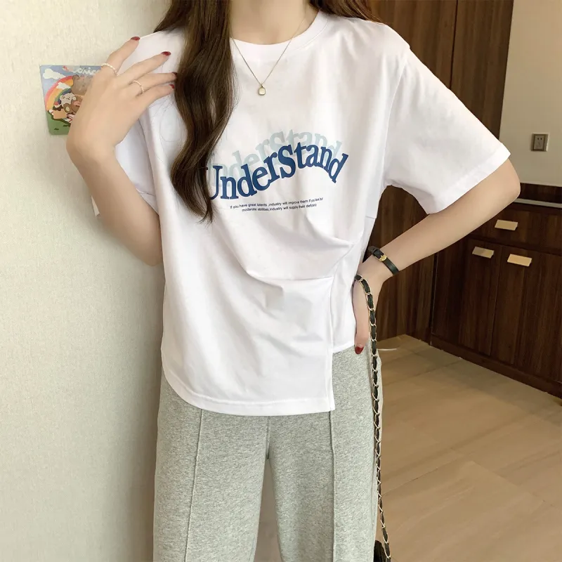 Tonlion T Shirt Women's Raw White-1