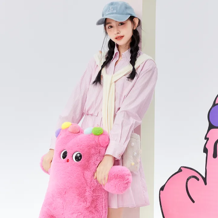 ZIHAN x NAIPUPU IP LIANMINGKUAN Long-Sleeved Dresses Women's Vibrant Pink-3