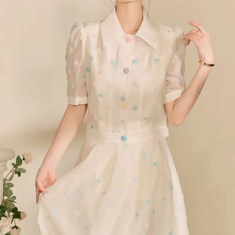 QIAOYUHUAZUN Shirt Women's White-2