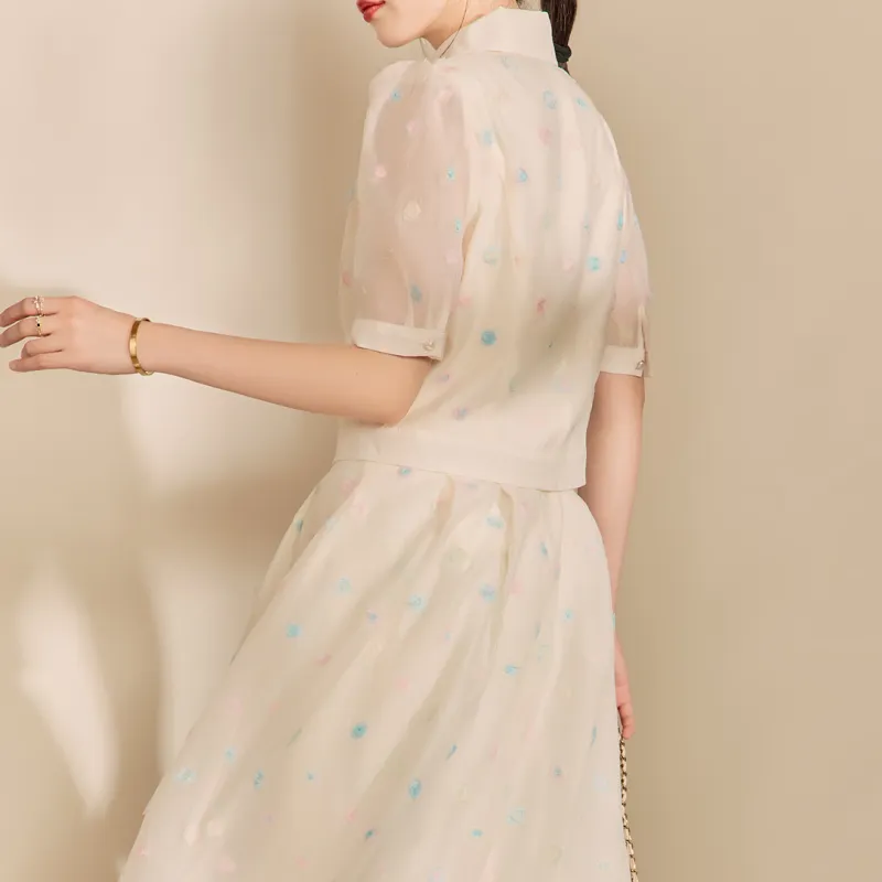 QIAOYUHUAZUN Shirt Women's White-1