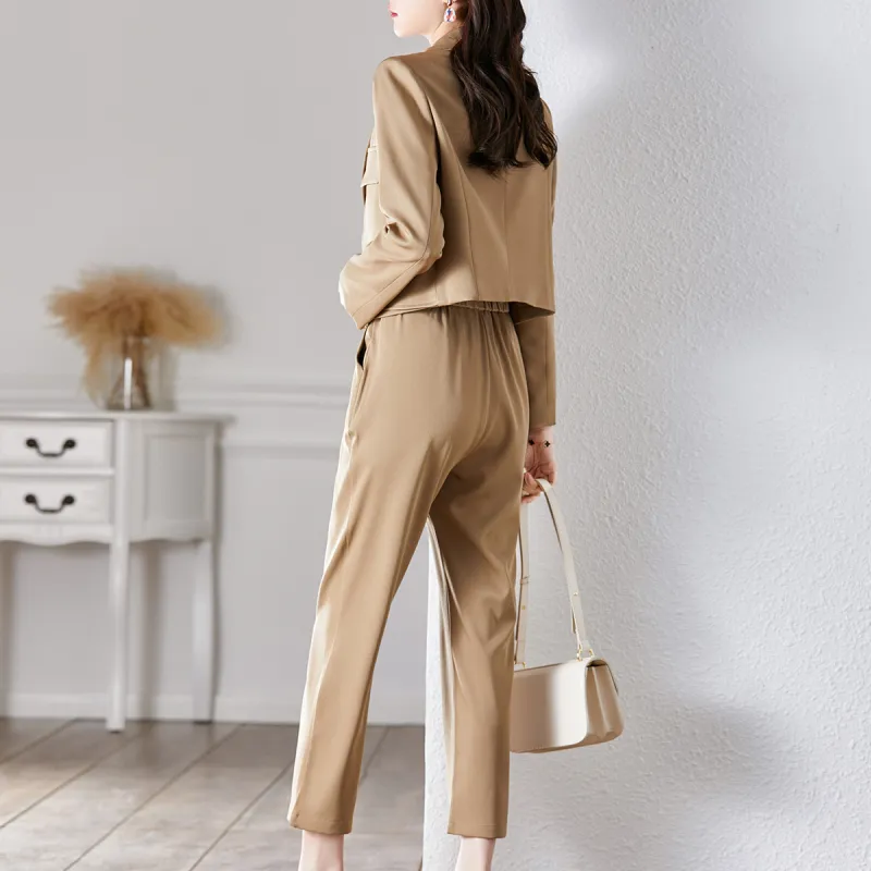 TERRE BLEUE Business Suit Women's Khaki-1