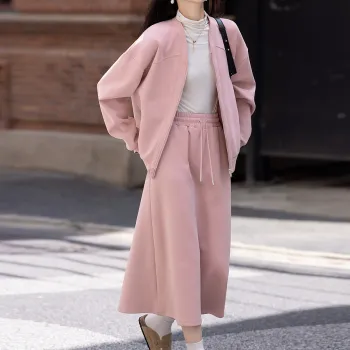 【dme】 Skirt Set Women's Leather Pink