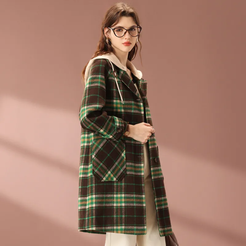 FENHONGMALI Coats Women's Green-3